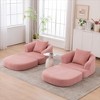 Dolonm Foldable Recliner Chair with Memory Foam - Portable Corduroy Lounger, No tools required，For Apartments/Balcony/Cafe - 4 of 4