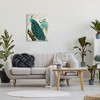 Stupell Industries Vintage Parisian Peacock Patterned Bird Blue Hibiscus Flower Canvas Wall Art - 2 of 4