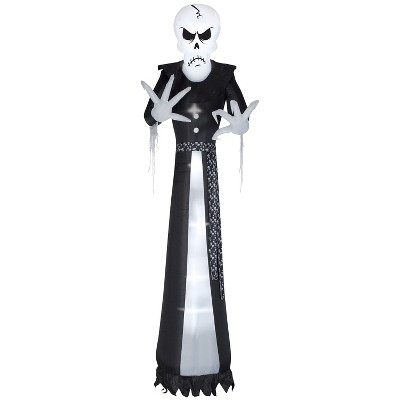 Gemmy Giant Airblown Inflatable Dapper Skull Ghoul, 12 ft Tall, White