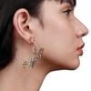 SOHI Women's Champayne Gold Party Hoop Earrings - 4 of 4