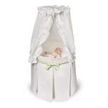 Badger Basket Empress Round Baby Bassinet with Canopy