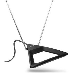 Fosmon 25 Miles Indoor HDTV Antenna, Rabbit Ears Antenna for TV with 5FT Cable, Digital TV Antenna Support 4K, ATSC 3.0, UHF, VHF, Local Channels - 1 of 4