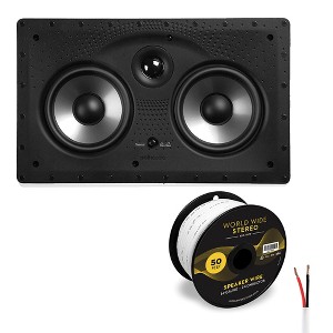Polk Audio 255C-RT Vanishing In Wall Center Channel Speaker with 14 Gauge Speaker Wire - 50 Feet - 1 of 4