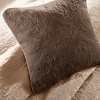 Sapphtopaz 7 Piece Bedding Quilt Set Solid Color Border Medallion Pattern Quilting Reversible Quilt Set with Throw Pillow - 4 of 4