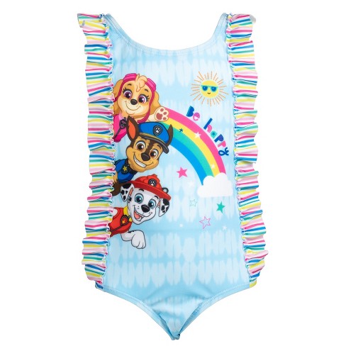 Disney Frozen Elsa Toddler Girls One Piece Bathing Suit Blue 4t : Target