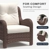 LayinSun Outdoor Patio Furniture Set, Brown Rattan Wicker Sectional Swivel Rocker Chairs Sets with Ottomans, Swivel Glider Chair - 4 of 4