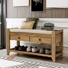 NicBex Modern 39" Storage Bench with 2 Drawers and Bottom Shelf for Entryway and Living Room - 3 of 4