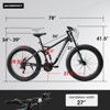 INFURNIC Bicycles Full Suspension Mountain Bike with 21 Speeds and Fat Tires for Adventure Seekers, Black, 78"*27"*41.5" - 4 of 4