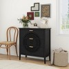 34"H Accent Cabinets For Living Room,Hollow-Carved Cabinet With 3 Drawers,Cabinet Storage Drawers,Cabinet Pantry-Maison Boucle - 2 of 4