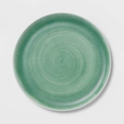 10.5" Bamboo and Melamine Dinner Plate Green - Threshold™
