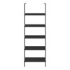 INFURNIC Decorative Bookshelf Etagere Bookcase 5 Tier Ladder Design Open Shelves Black Metal Frame for Home Office, Black, 23.75"*12"*72" - 4 of 4