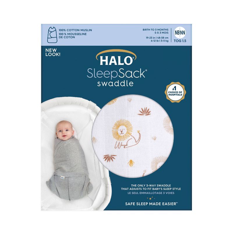 HALO Innovations Sleepsack 100% Cotton Swaddle Wrap, 4 of 8