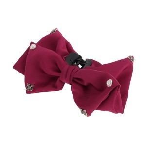 Unique Bargains Women's Fashion Bow Faux Pearl Hair Clips 1 Pc - 1 of 4