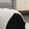 GlasFlength Ottomans and Benches Velvet Storage Ottoman with Wooden Shelving Simple Design for Living Room and Bedroom, White, 17.1"*17.1"*18.9" - 4 of 4