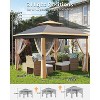 11x11ft Pop Up Gazebo Tent with Mosquito Netting, Outdoor Canopy Shelter Easy Setup, Water & UV Resistant - 2 of 4