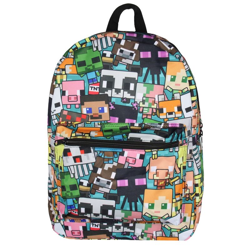Minecraft Backpack Multi Character Chibi Video Game School Travel Laptop Backpack Multicoloured, 2 of 5