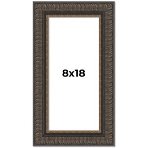 PosterPalooza | Panoramic Museum Brown Picture Frame - UV Acrylic, Foam Board Backing, Hanging Hardware - 1 of 4