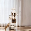 LEDREM 64.5-Inch Cat Tree Tall Cat Tower for Large Indoor, Multi-Level Cat Condo with 2 Hammocks, 4 Scratching Posts, Cat Houses, Rustic Brown - 4 of 4