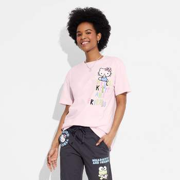 Women's Sanrio Positivity Oversized Short Sleeve Graphic T-Shirt - Pink