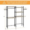 Double Row Over Washer and Dryer Shelves, 5 Tiers Laundry Room Storage and Organizer Standing Shelf, Heavy Duty Freestanding Clothes Drying Rack - 4 of 4