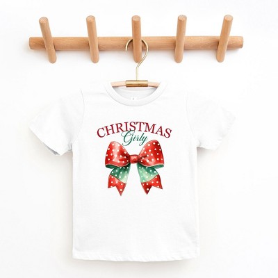 The Juniper Shop Coquette Christmas Girly Toddler Short Sleeve Tee