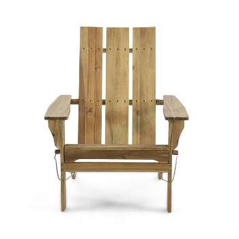 Zuma Outdoor Acacia Wood Foldable Adirondack Chair - Christopher Knight Home
