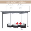 11.5' x 11.5' Outdoor Retractable Pergola Canopy, Metal Patio Shade Shelter for Backyard, Porch Party, Garden, Grill Gazebo - 4 of 4
