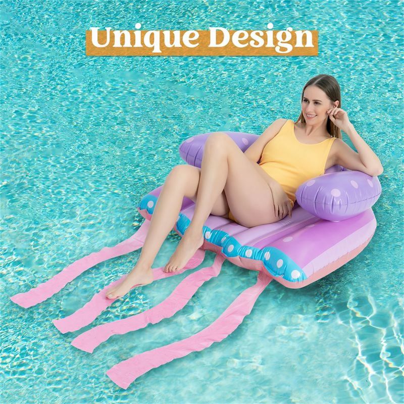 Syncfun Inflatable Pool Float Water Lounge for Summer Beach Swimming Floaty Party Toys Jellyfish Lounge Raft for Kids Adults, 3 of 12