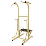Stamina 65-1485 Weather-Proof Heavy-Duty Steel Outdoor Fitness Power Tower Pro Station with Pull-Up Station and Plyo Box, Gold
