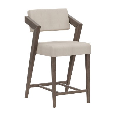 Snyder 26" NonSwivel Counter Height Barstool Aged Gray/Ecru - Hillsdale Furniture