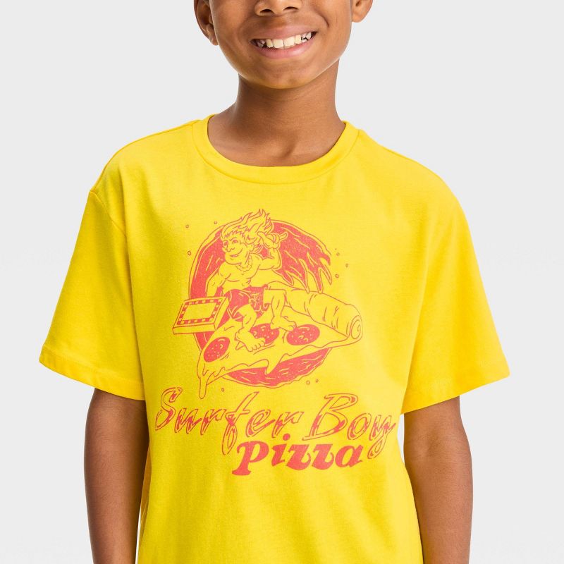 Boys&#39; Surfer Pizza Short Sleeve Graphic T-Shirt - art class&#8482; Yellow, 3 of 5