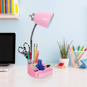 Creekwood Home Sleek Essentials 18.5" Flexible Coordinating Desk Lamp with USB Port and Storage - 1 of 4