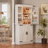Molysoul 71'' Kitchen Corner Cabinet,Storage Cabinet with 4 Doors and Shelves, Tall Storage Cabinet Farmhouse for Kitchen, Dining Room - 2 of 4