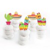 Big Dot of Happiness Pinata Party - Dessert Cupcake Toppers - Colorful Fiesta Clear Treat Picks - Set of 24 - 2 of 4
