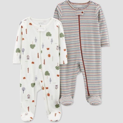 Image of Carter's Just One You® Baby Boys' 2pk Wilderness Sleep N' Play - Cream 9M