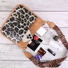 Laromni"Women's Leather Crossbody Shoulder Bag – Casual Handbag with Adjustable Wide Guitar Strap"BrownLeopard&Orange - 3 of 4