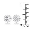 Slickblue Classic Rhodium Bridal Earrings, 2.52 Ct. CZ, 10mm, Butterfly Back, Women's Jewelry, 9 Color Options - 2 of 2