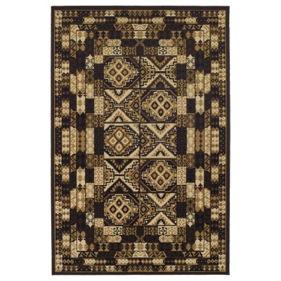Geometric Tile Traditional Rustic Indoor Runner or Area Rug by Blue Nile Mills