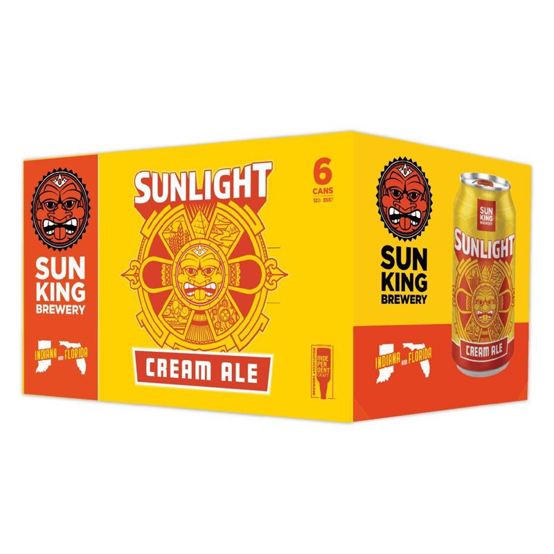 Sun King Sunlight Cream Ale Beer - 6pk/12 fl oz Cans, 1 of 3