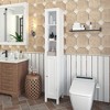TiramisuBest 66.92" Adjustable Bathroom Cabinet with Anti-Tip, Slim 1-Door Storage for Small Spaces, Kitchen, Living Room, White - 4 of 4