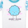 Cozy Club Youth Girls Blue & White Wash Short Sleeve Shirt & Sleep Pants Set - 3 of 4