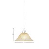 Toltec Lighting Any 1 - Light Pendant in  Chrome with 10" Amber Crystal  Shade - 2 of 2