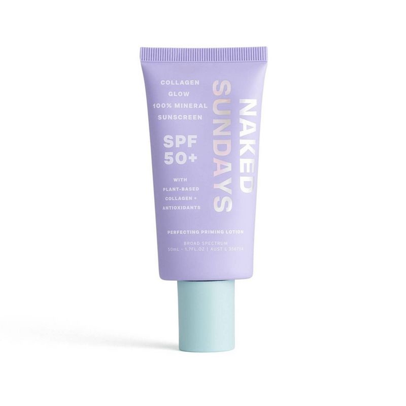 Naked Sundays Collagen Glow 100% Mineral Perfecting Priming Lotion - SPF50 + - 50ml, 1 of 11