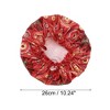Unique Bargains Women Double Layer Sun Pattern Shower Cap Red 1 Pc - 2 of 3