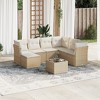 vidaXL Garden Sofa Set Beige PE Rattan 8-piece Modular Garden Sofa Set - 2 of 4