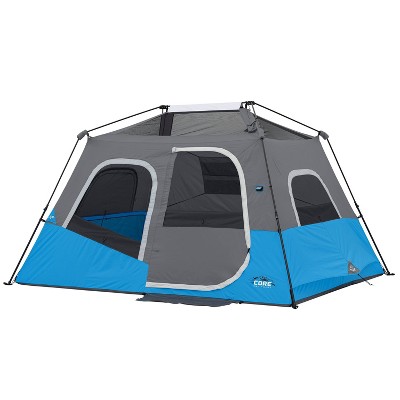 Core 6-Person Blue and Gray Four Season Cabin Tent with LED Lights
