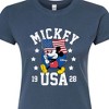 Women's - Disney - Mickey Waving Flag USA Fitted Graphic T-Shirt - 2 of 3
