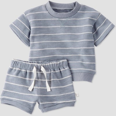 Image of Little Planet by Carter’s Organic Baby 2pc Coordinate Set - Blue 6M