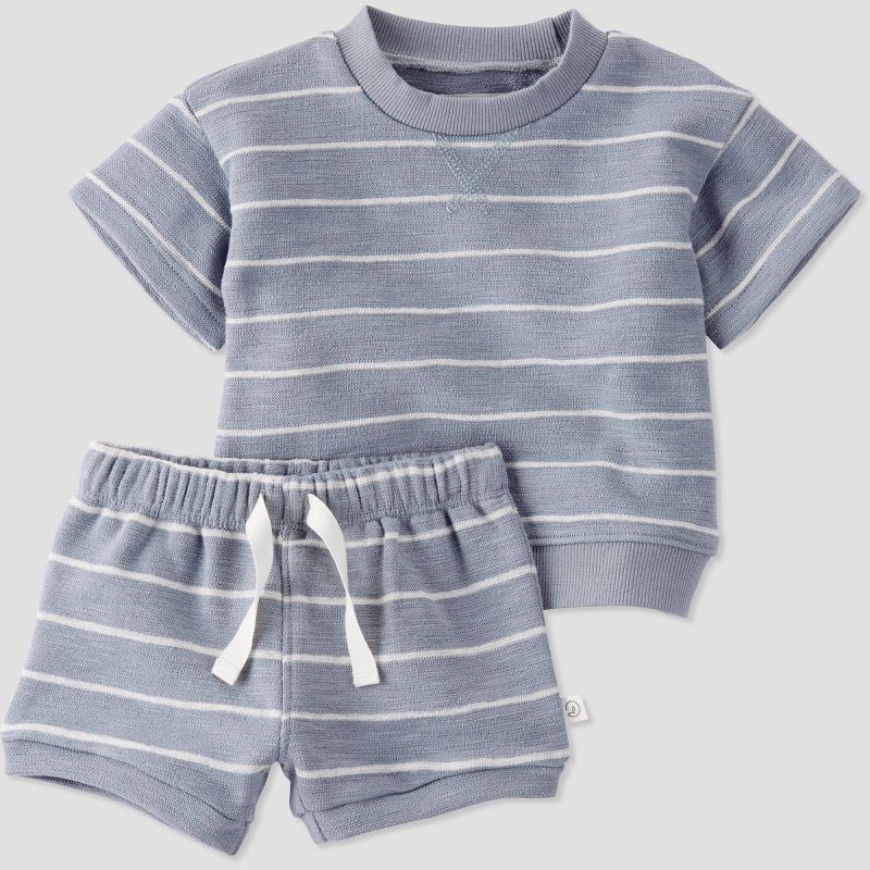 Little Planet by Carter’s Organic Baby 2pc Coordinate Set - Blue, 1 of 4