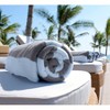 Oversized Cabana Stripe Beach Towels - 35x70 Grey, 2 Pack, Luxury Plush Cotton - 3 of 4